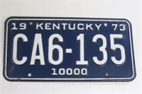 1973 Kentucky Truck 10000 License Plate