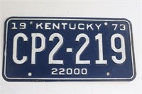 1973 Kentucky Truck 22000 License Plate