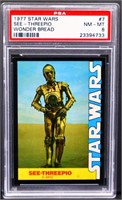 Graded 1977 Star Wars SeeThreepio Wonderbread card