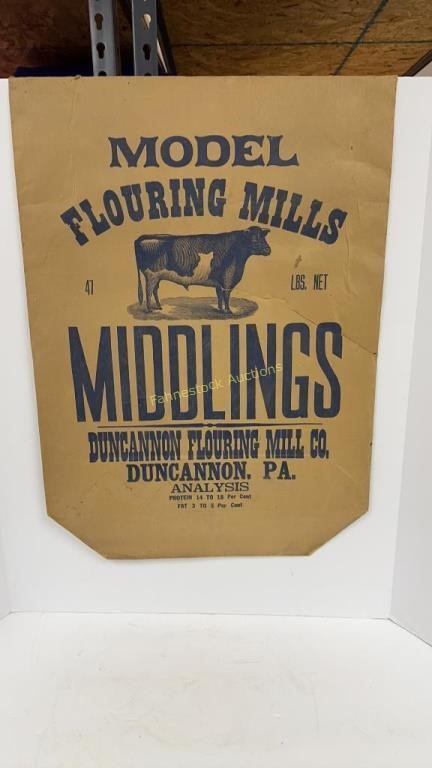 Model Flouring Mills, MIDDLINGS Paper Feed Bag
