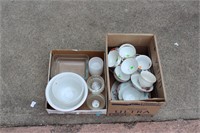 2 Boxes of Cups & Saucers, Bowls