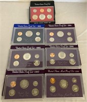 Seven U.S. Proof Coin Sets