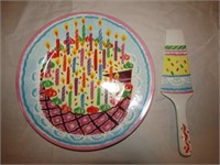 Birthday Cake Plate 11"