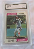 Graded 1974 Nolan Ryan baseball card