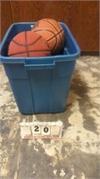 4 Basketballs in Tote