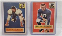 2- 1957 Topps Football Cards