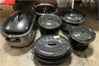 Canning, Seafood, Buffet Enamel Stock Pots.