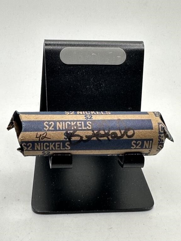 QTY 1 ROLL UNSEARCHED BUFFALO NICKELS