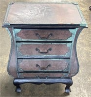 2.5 FT Metal Bombe Chest w/ Metal Accents