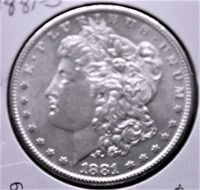 1881 S MORGAN DOLLAR CHOICE BU