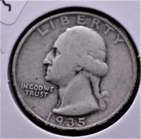 1935 WASHINGTON QUARTER VG