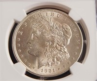 Morgan Silver Dollar MS 63 1921