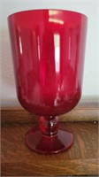 Large red glass chalice