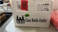 CASE OF 24 CLEAR GLASS BOTTLES