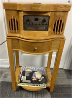 PHILCO RECORD PLAYER AND TABLE ( WORKS GREAT)