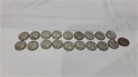 19 Buffalo nickles