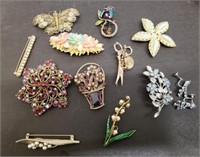 Lot of Vintage Pins. Some Marked.