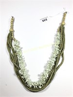Multi-media Green Themed Necklace