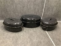 Speckled Roasting Pans Set of 3
