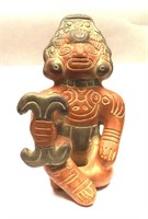 South American Native Terra Cotta Statue 8" Tall