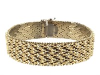 de Cesare 18K Gold Plate Bracelet 7.5" L