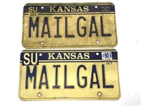 Personalized Kansas License Plate Set