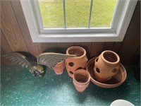 Flower Pot Lot and Eagle