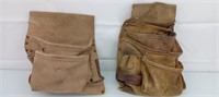 2  leather tool bags 10"