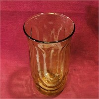 Amber Drinking Glass (Vintage) (5 1/4" Tall)