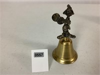 VNTG BRASS BELL W/CLOWN - 4 1/2" TALL