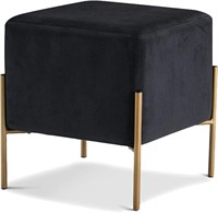 *Contemporary Velvet Upholstered Ottoman