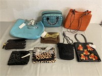 9 Assorted Hand Bags Avon, Fashion Bug & More