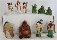 Collection of 10 Assorted Asian Figures