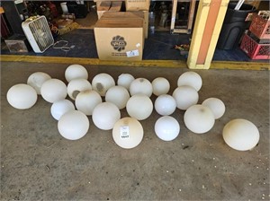 Approx 20 Plastic Light Bulb Globes