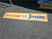 Welcome to Joyland Sign