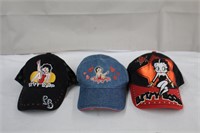 Three Betty Boop hats