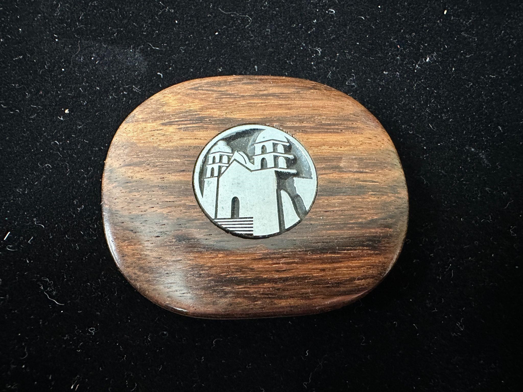 Wood & Metal Mission Belt Buckle