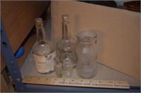 Five Vintage / Antique Glass Bottles