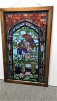 Stained Glass Panel - Parrots