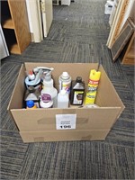 Box of various supplies