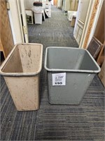 2 office trash cans