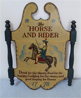 "Horse and Rider" Wood Sign