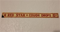 1950s Red Star Cough Drop Vintage Tin Strip