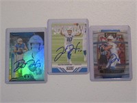 LOT OF 3 JUSTIN HERBERT SIGNED CARDS WITH COA