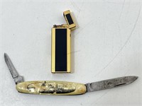Dunhill Lighter and Elasi German Pocket Knife
