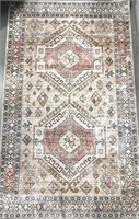 Birvota Beige Oriental Style Area Rug