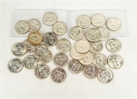 Coin 32 Franklin Half Dollars-BU