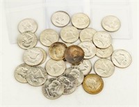 Coin 26 Franklin Half Dollars-BU