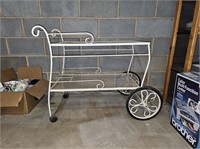 Outdoor Rolling White Cart