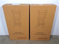 (2) Sawyer 24" White Counter Stools, New in Box